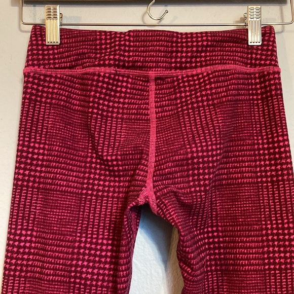 ivivva by Lululemon Girls Size 12 Rhythmic Tights Full Length Leggings Plaid - Picture 7 of 14